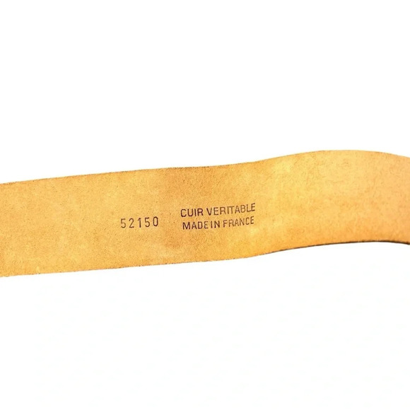 In Transit Soft Leather & Metal Waist Belt Grunge Western Belt Made in France main image 8
